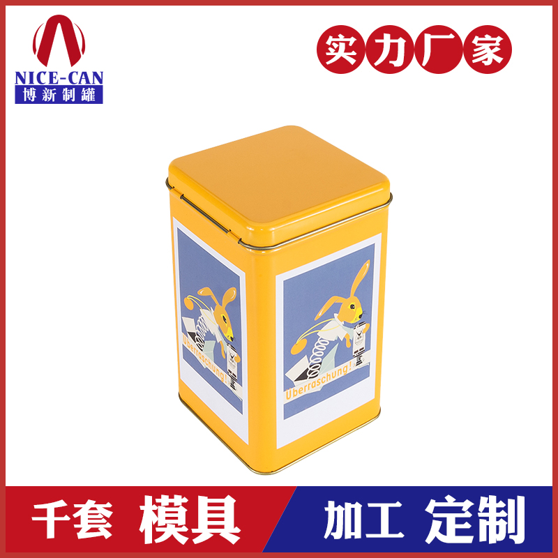 翻蓋馬口鐵罐-長(cháng)方形糖果鐵罐